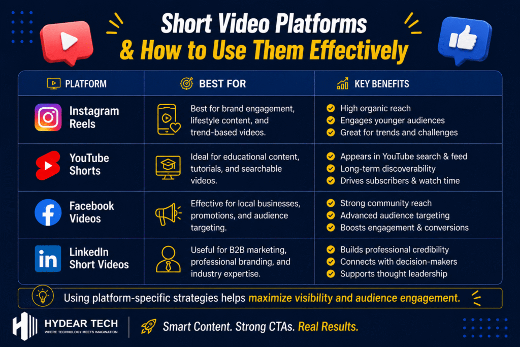 Short Video Marketing- Platforms